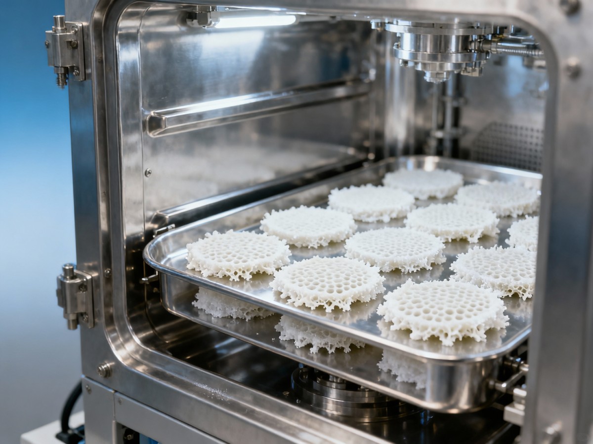 Industrial freeze drying machines show surprising batch-to-batch variance in crust formation time Industrial freeze drying machines show surprising batch-to-batch variance in crust formation time