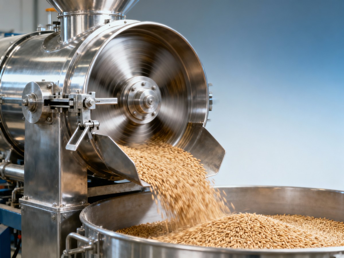 Paddy separator machine vibration spikes at 3,200 rpm — not a bearing issue, but a feed distribution flaw