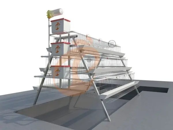 100 - 10,000 Layers A Type Manual Battery Cage