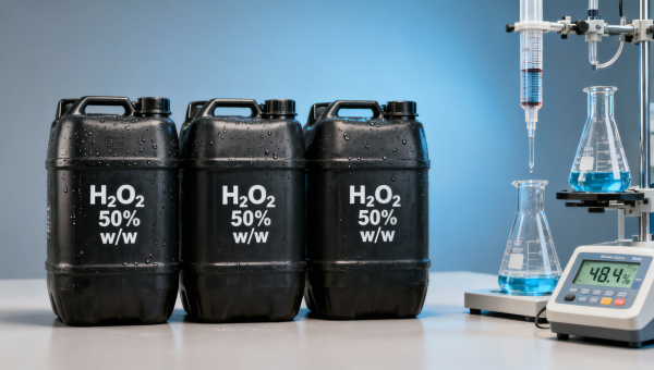 Bulk hydrogen peroxide 50: What decomposition rate looks like after 3 months in warehouse light Bulk hydrogen peroxide 50: What decomposition rate looks like after 3 months in warehouse light