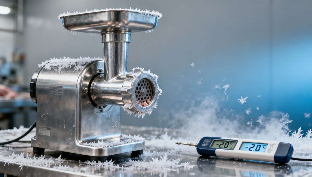 Commercial meat mincer performance drops sharply below -2°C — is your facility accounting for that?