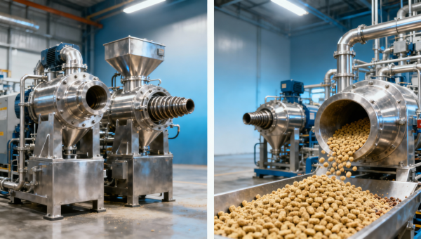 Single screw or twin screw floating fish feed extruder?