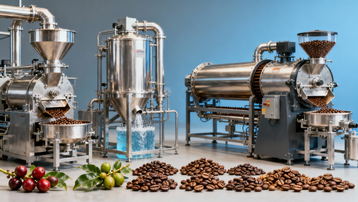 Wet or dry coffee processing machinery for different bean origins?