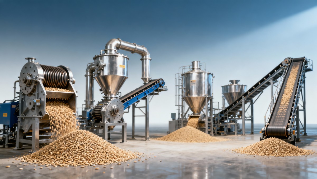 Double roller crumbler or hammer mill?