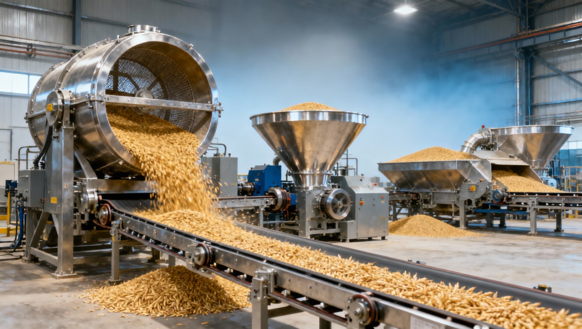Why use a rotary drum sieve grain line?