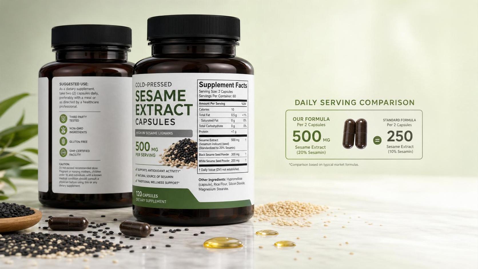 High Sesame Content Pills: Do Higher Sesame Levels Always Mean Better Value?