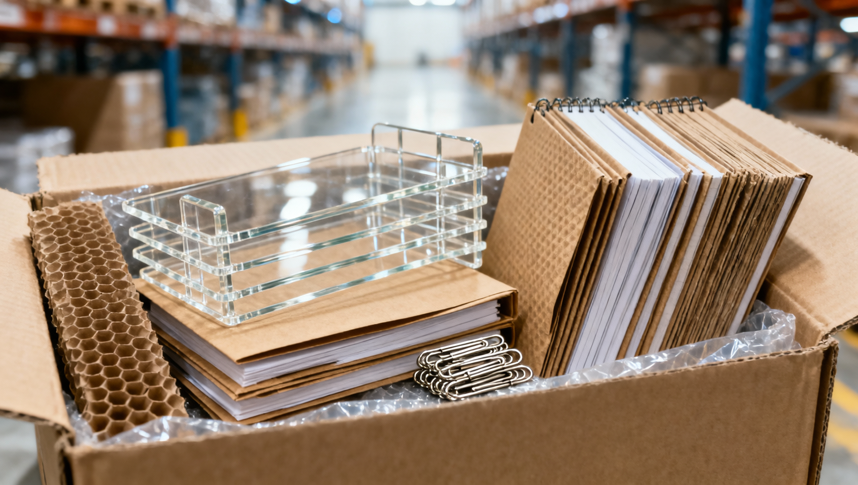 Office supplies shipped from Southeast Asia are arriving with more damage — not from handling, but packaging choices