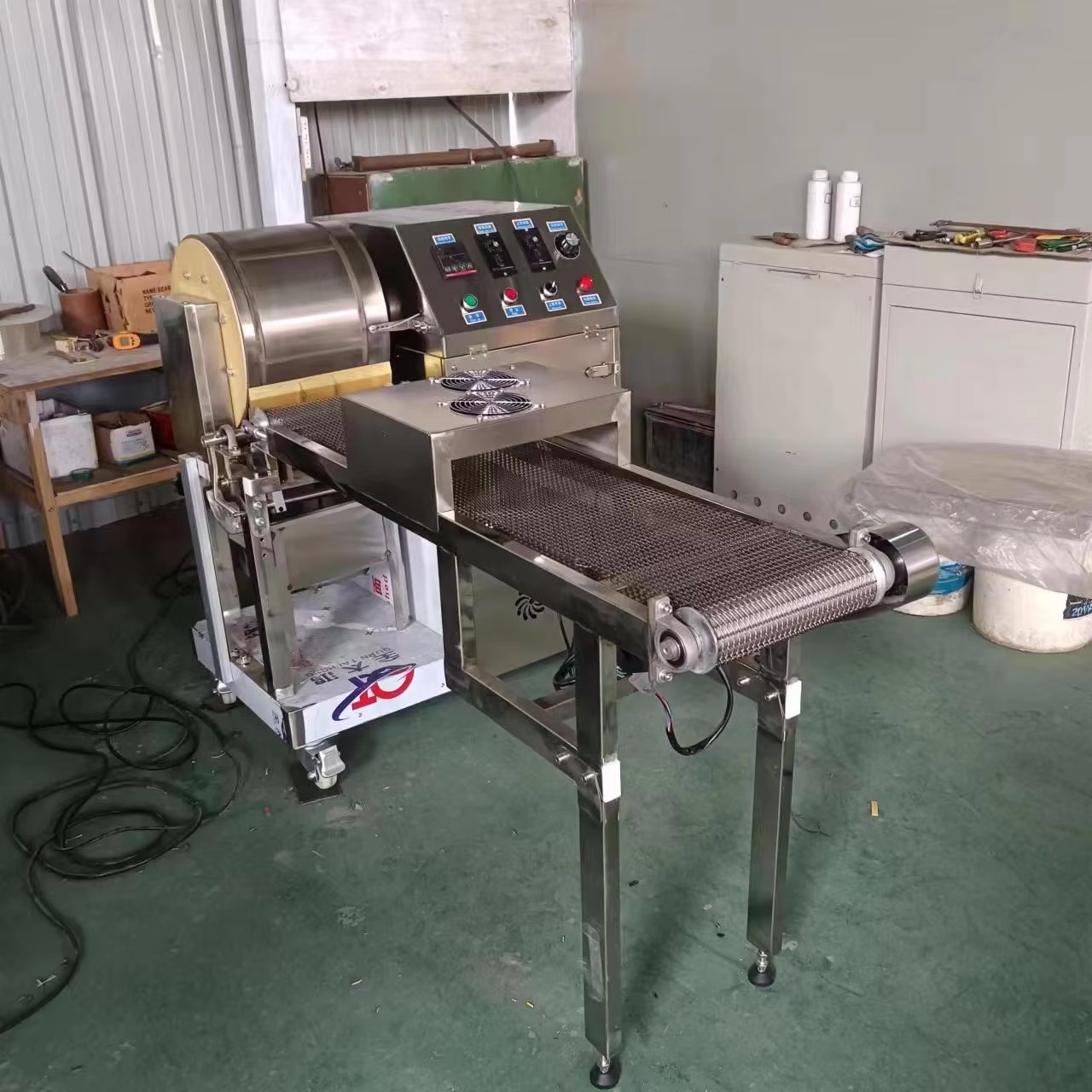 Máquina para envolturas de panqueques de primavera