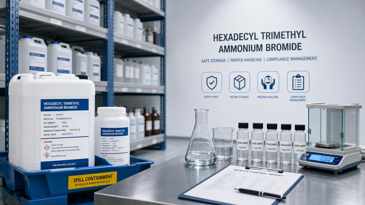 Bromuro de hexadecil trimetil amonio: actualizaciones de seguridad y manipulación 2026