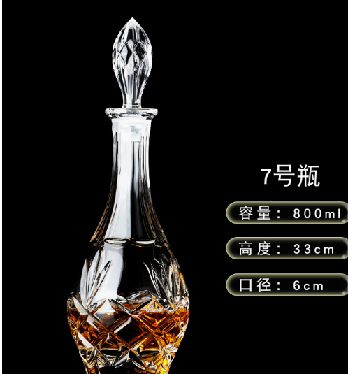 Botellas al por mayor de vidrio cristalino para vino, botellas para whisky y vidrio transparente utilizado para almacenar vino