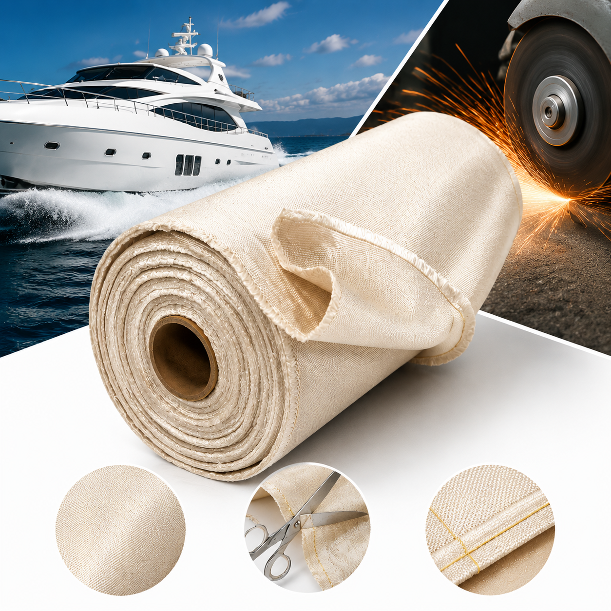 Manta ignífuga de malla de fibra de vidrio recubierta de silicona, de alta resistencia y grado industrial, de diseño reciente. Tela de malla de fibra de vidrio para tablas de surf