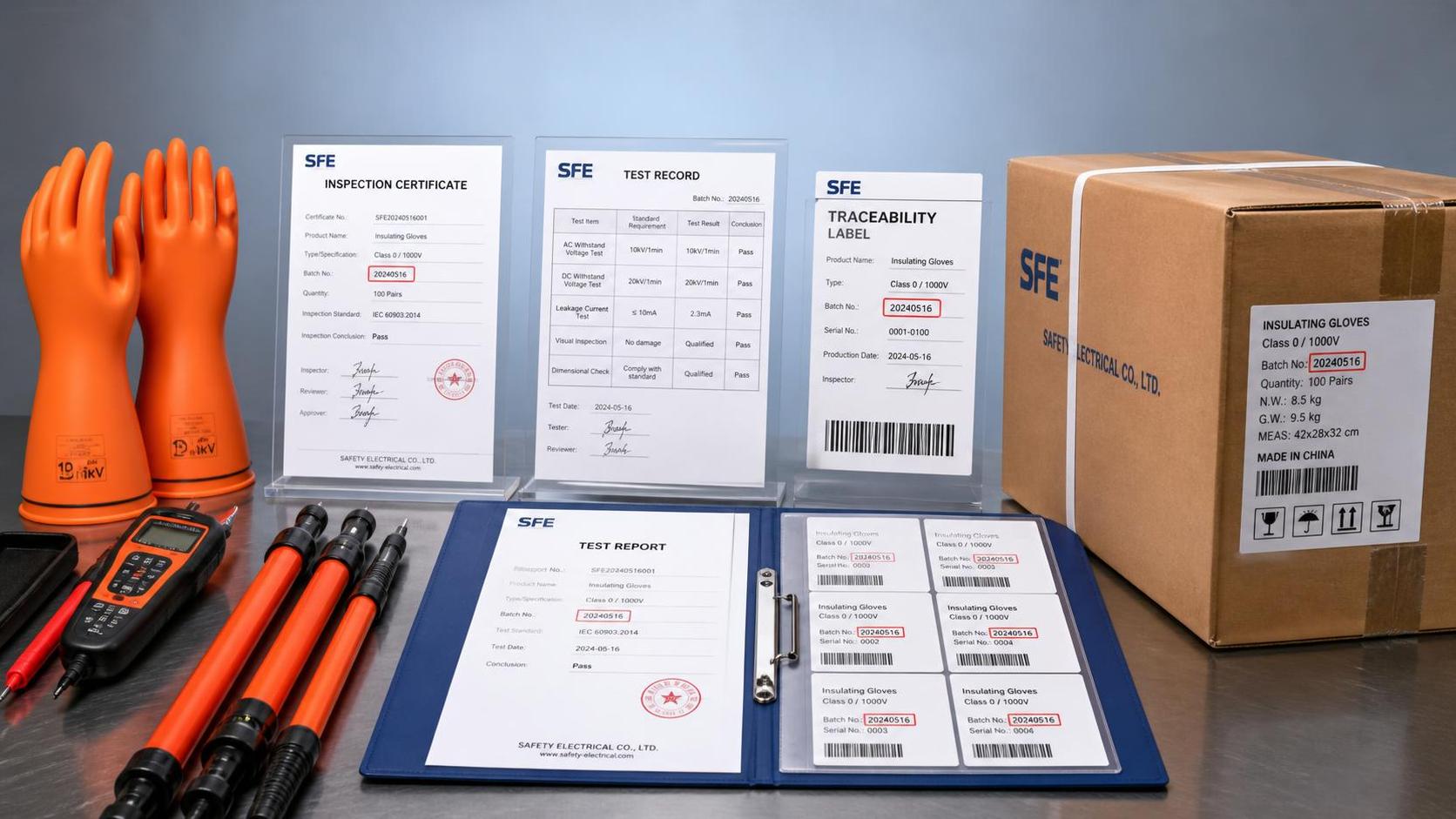What Batch Inspection Documents Should a Supplier Provide Before Shipping Electrical Protective Tools?