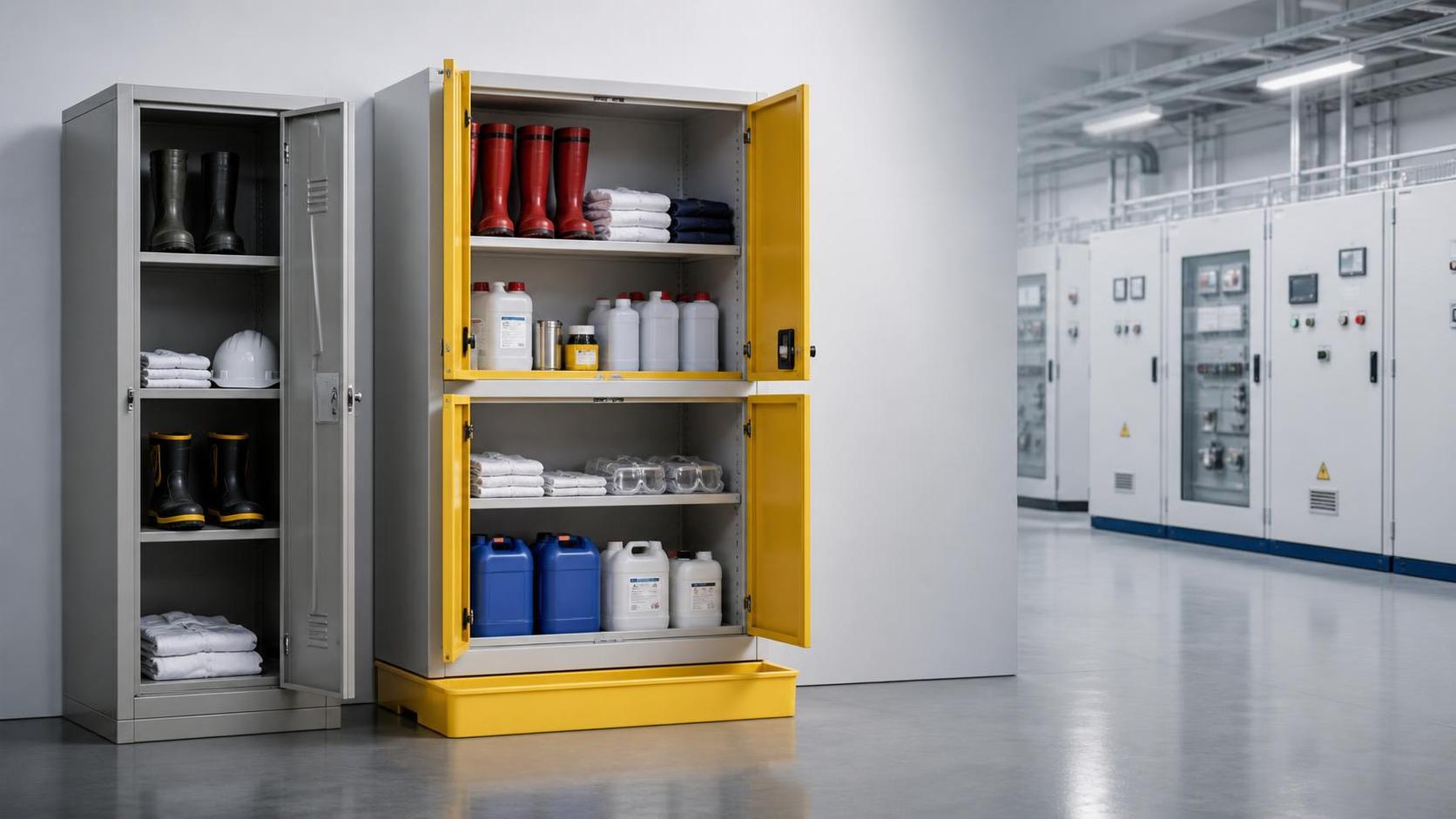 Safety Storage Cabinets vs. Steel Lockers: What’s the Difference?