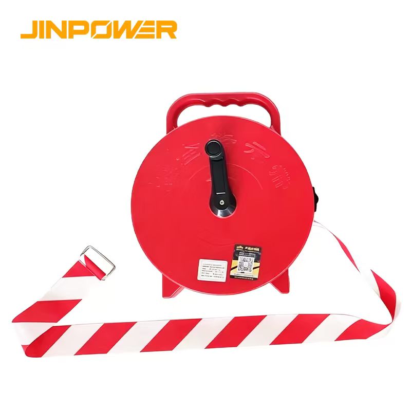 Portable Boxed Warning Tape Reel for Temporary Safety Barriers