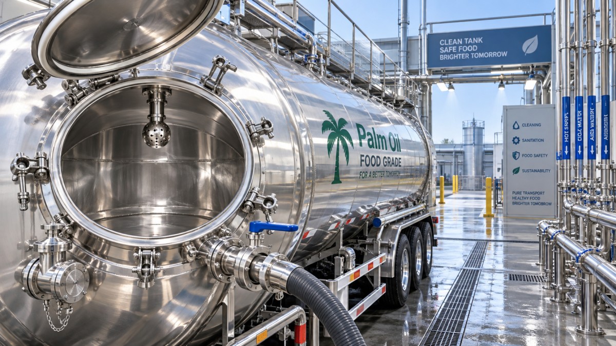 Cleaning Standards for Food-Grade Stainless Steel Palm Oil Tanker Trailers Стандарты очистки автоцистерн для пальмового масла из пищевой нержавеющей стали