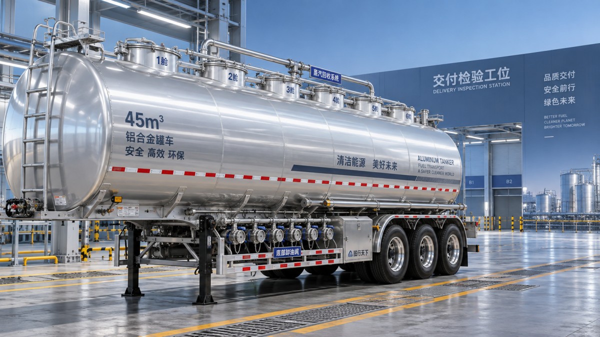 Pre-Delivery Inspection Points for a 45 m3 Fuel Semi Trailer Пункты предпродажной проверки полуприцепа-цистерны для топлива объёмом 45 м3