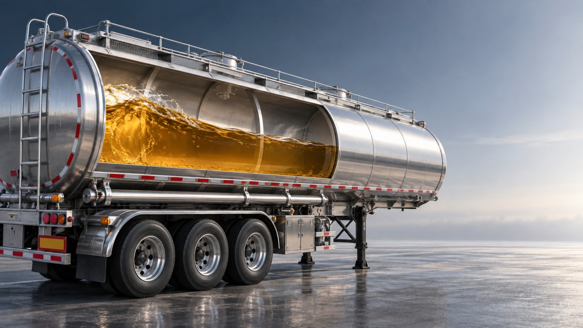 How liquid surge affects a single-compartment oil tanker truck Как плескание жидкости влияет на одноотсечный автоцистерну для перевозки нефтепродуктов
