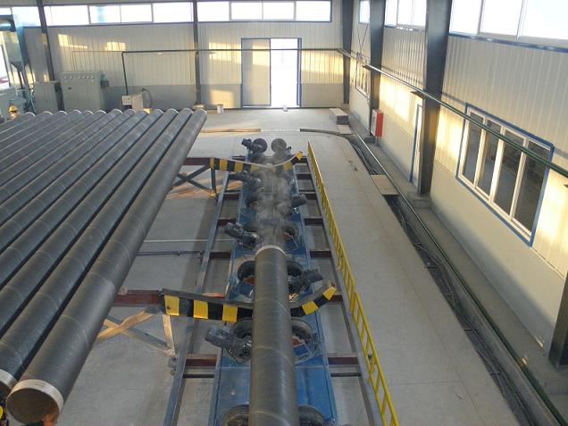 Ligne de production de tuyaux en acier anti-corrosion 3 couches PE