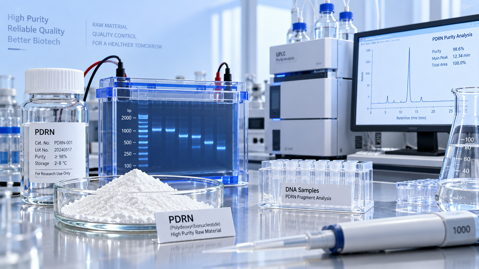 Especificaciones del polvo de PDRN: cómo entender la distribución del tamaño del ADN y la pureza