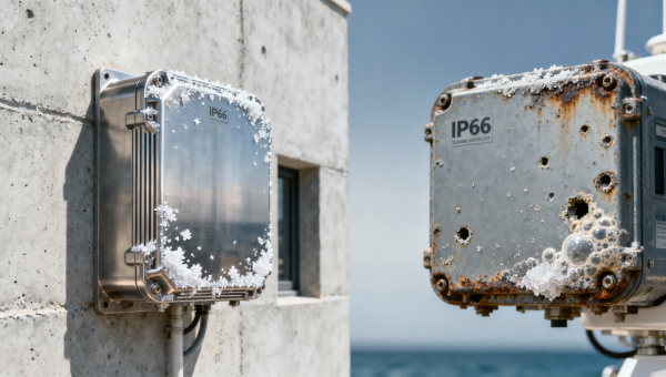 Yacht tech enclosures that meet IP66—but fail salt fog exposure within 90 days of coastal deployment