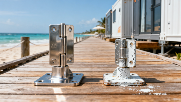 Tourism hardware corrosion resistance claims — how accelerated testing diverges from 5-year exposure