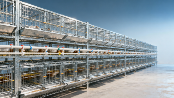 A type manual battery cage: when larger scale saves money