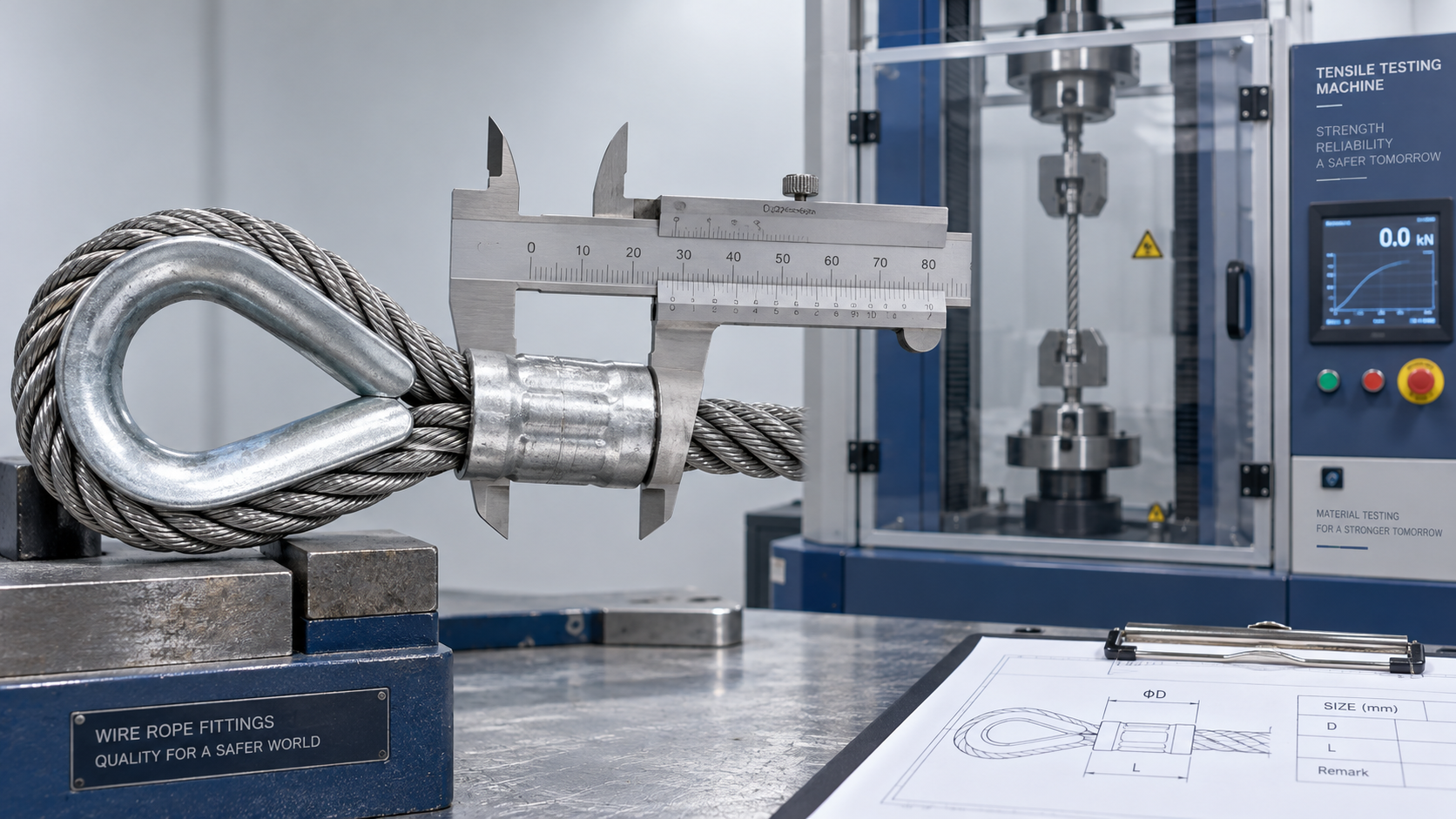 Terminales prensados para cables de acero: criterios de inspección y requisitos de ensayo de prueba