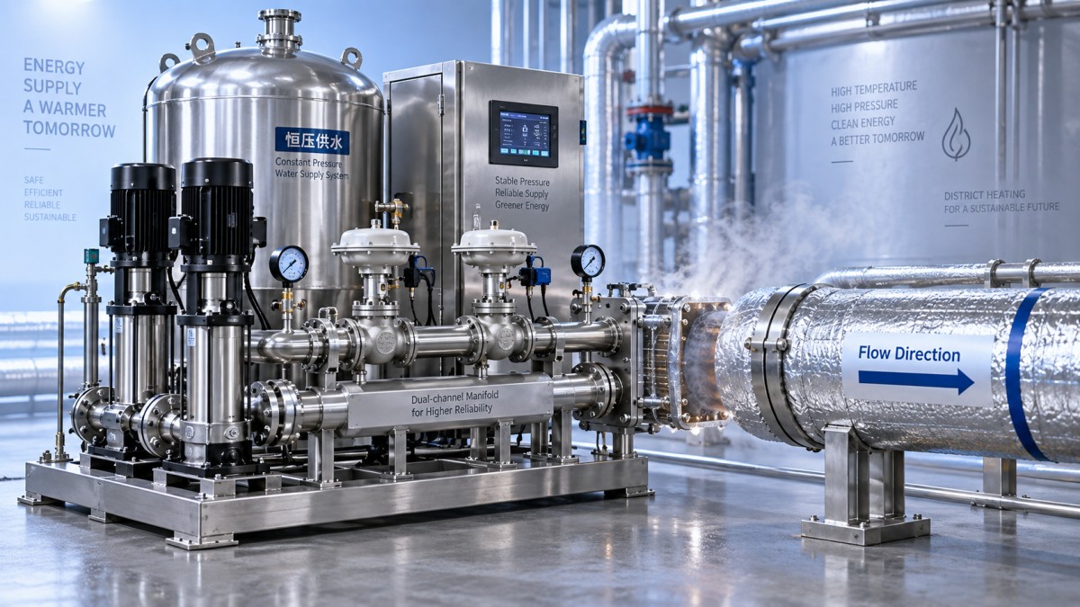 How ConstantPressure Water Supply Skid-Mounted Equipment avoids water hammer during pump start-up in district heating networks Как комплектное оборудование ConstantPressure для водоснабжения предотвращает гидроудар при запуске насосов в сетях централизованного теплоснабжения