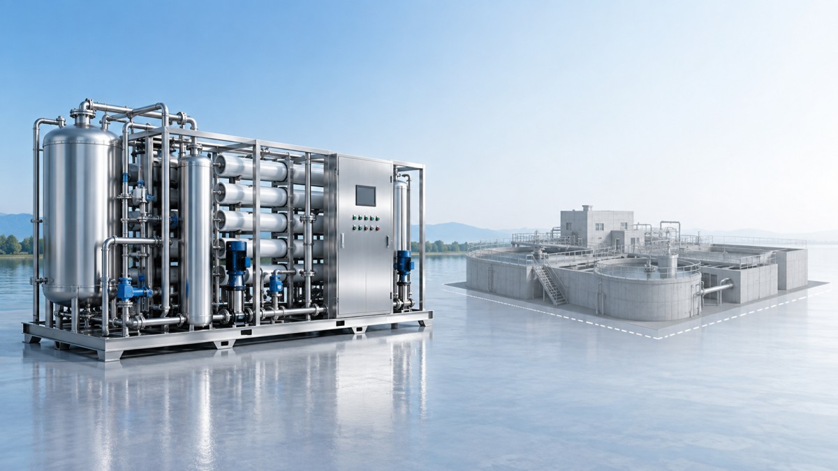 What footprint reduction does Large-Scale Integrated Skid-Mounted Water Purification Treatment Equipment deliver versus conventional concrete plants? Какое сокращение экологического следа обеспечивает крупномасштабное интегрированное водоочистное оборудование на салазочной раме по сравнению с традиционными бетонными сооружениями?