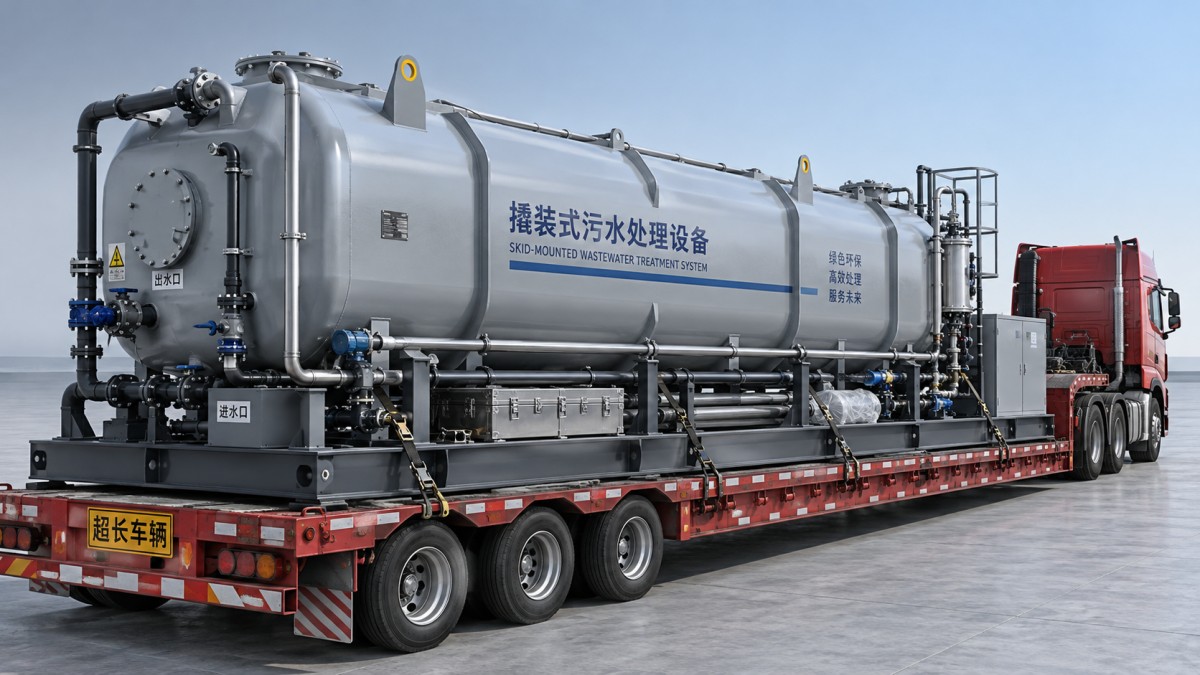 How transport limits affect skid-mounted sewage treatment plant design Как транспортные ограничения влияют на проектирование блочно-модульной установки очистки сточных вод