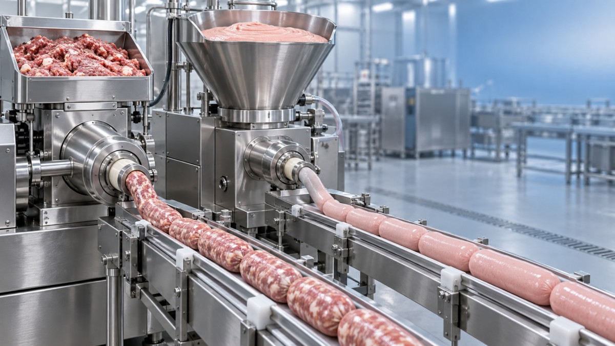 Piston or Vacuum Sausage Filler: Choosing for Your Product Formulation Embutidora de salchichas de pistón o al vacío: cómo elegir según la formulación de su producto