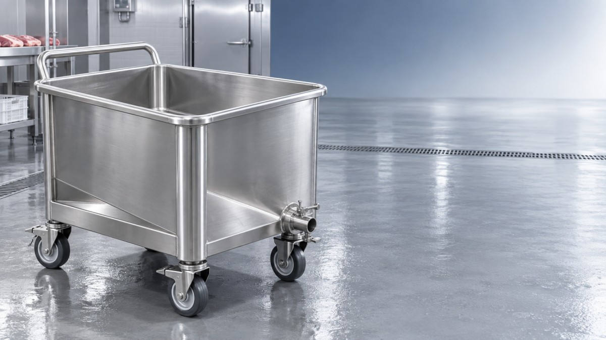 Meat Trolley Materials Compared: Stainless Steel Grades, Welds, and Drainage Сравнение материалов тележек для мяса: марки нержавеющей стали, сварные швы и дренаж