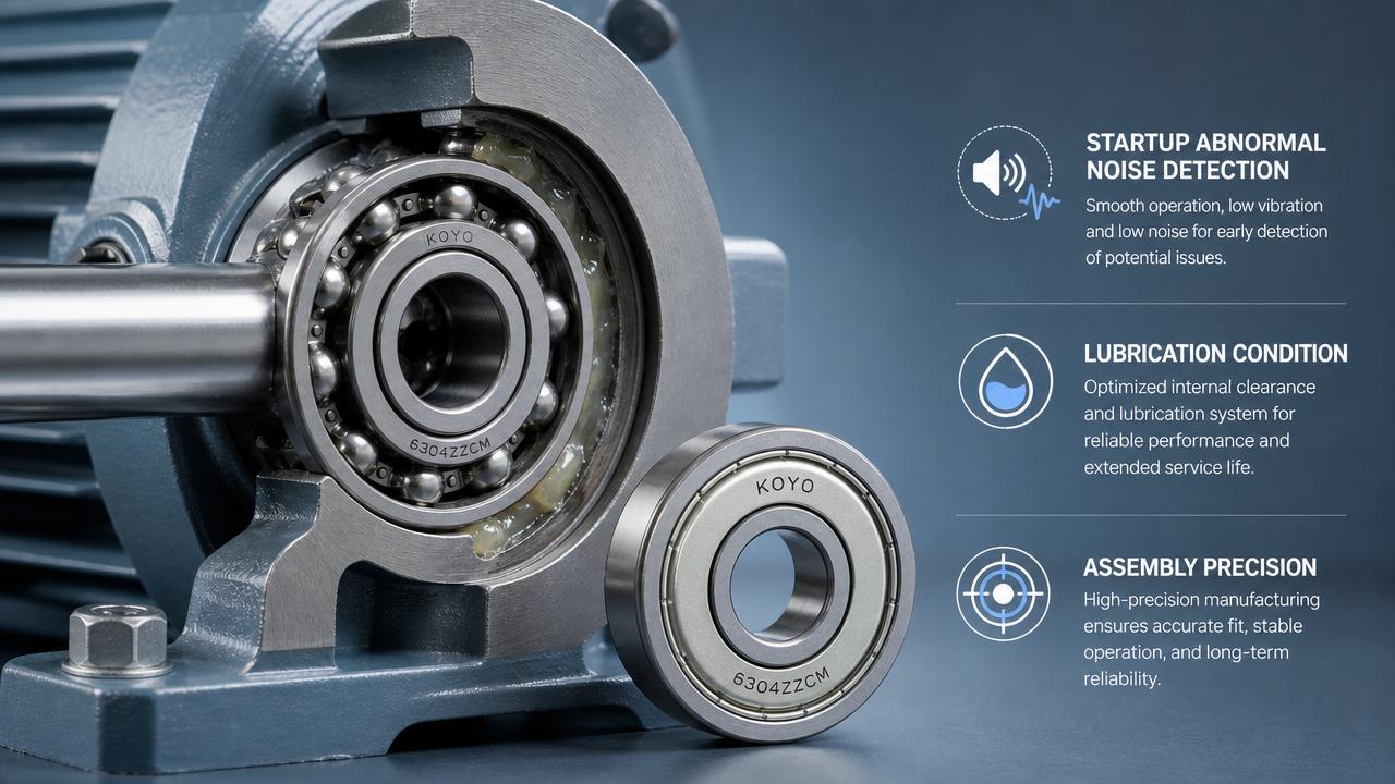 KOYO 6304ZZCM Радиальный шариковый подшипник, шум после запуска KOYO 6304ZZCM Радиальный шариковый подшипник, шум после запуска