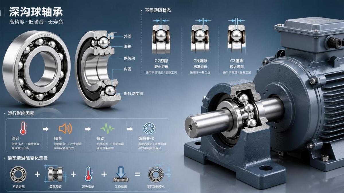 Deep Groove Ball Bearing Clearance Explained Объяснение зазора в радиально-упорном шариковом подшипнике