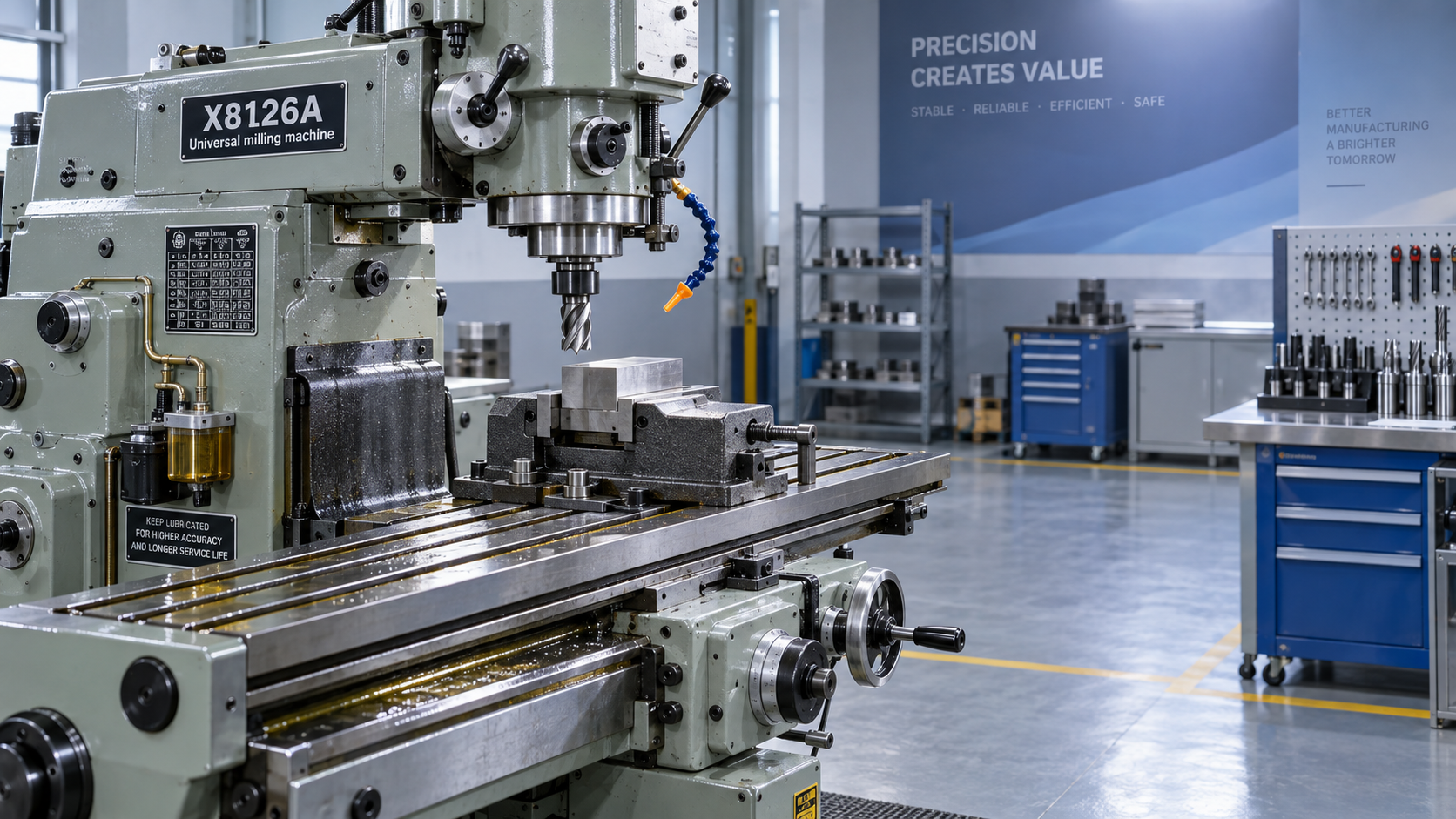 What operators should verify before using the Universal milling machine X8126A Qué deben verificar los operadores antes de utilizar la fresadora universal X8126A