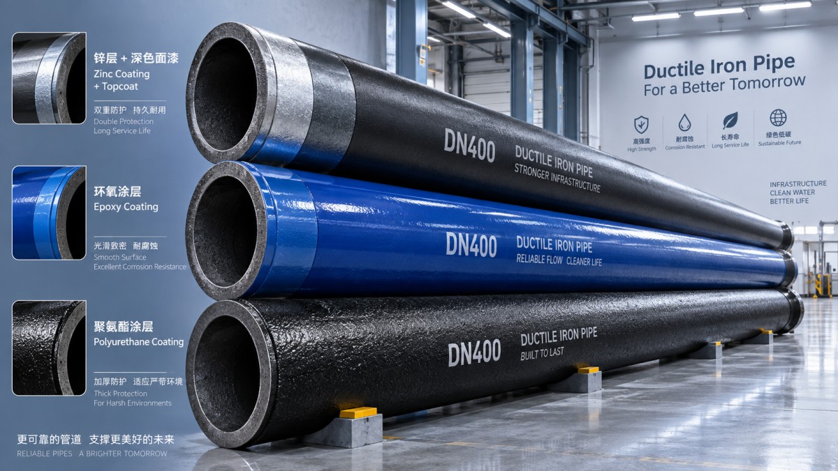 Tipos de revestimiento para tuberías de hierro dúctil explicados: zinc, epoxi y poliuretano
