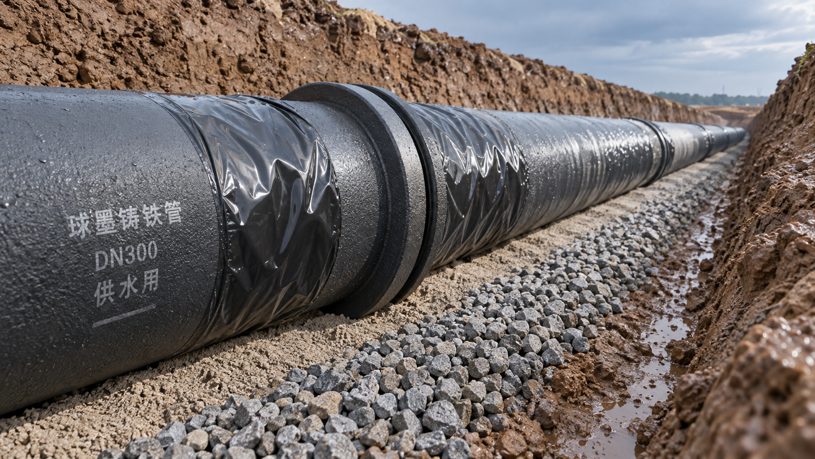 Protección de tuberías de hierro dúctil para el suministro de agua en suelos corrosivos