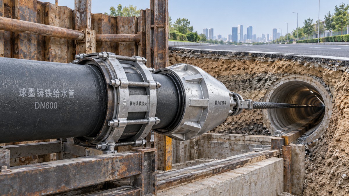 ¿Se puede instalar una tubería de hierro dúctil para abastecimiento de agua mediante reventamiento de tuberías?