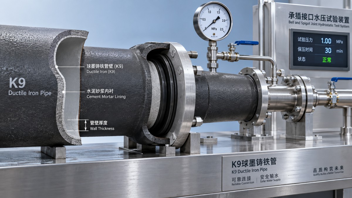 How K9 ductile iron pipe relates to pressure classes in ISO 2531 Cómo se relaciona la tubería de fundición dúctil K9 con las clases de presión de la norma ISO 2531