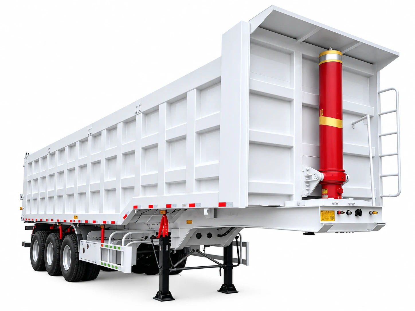 Semirremolque volquete trasero con caja rectangular
