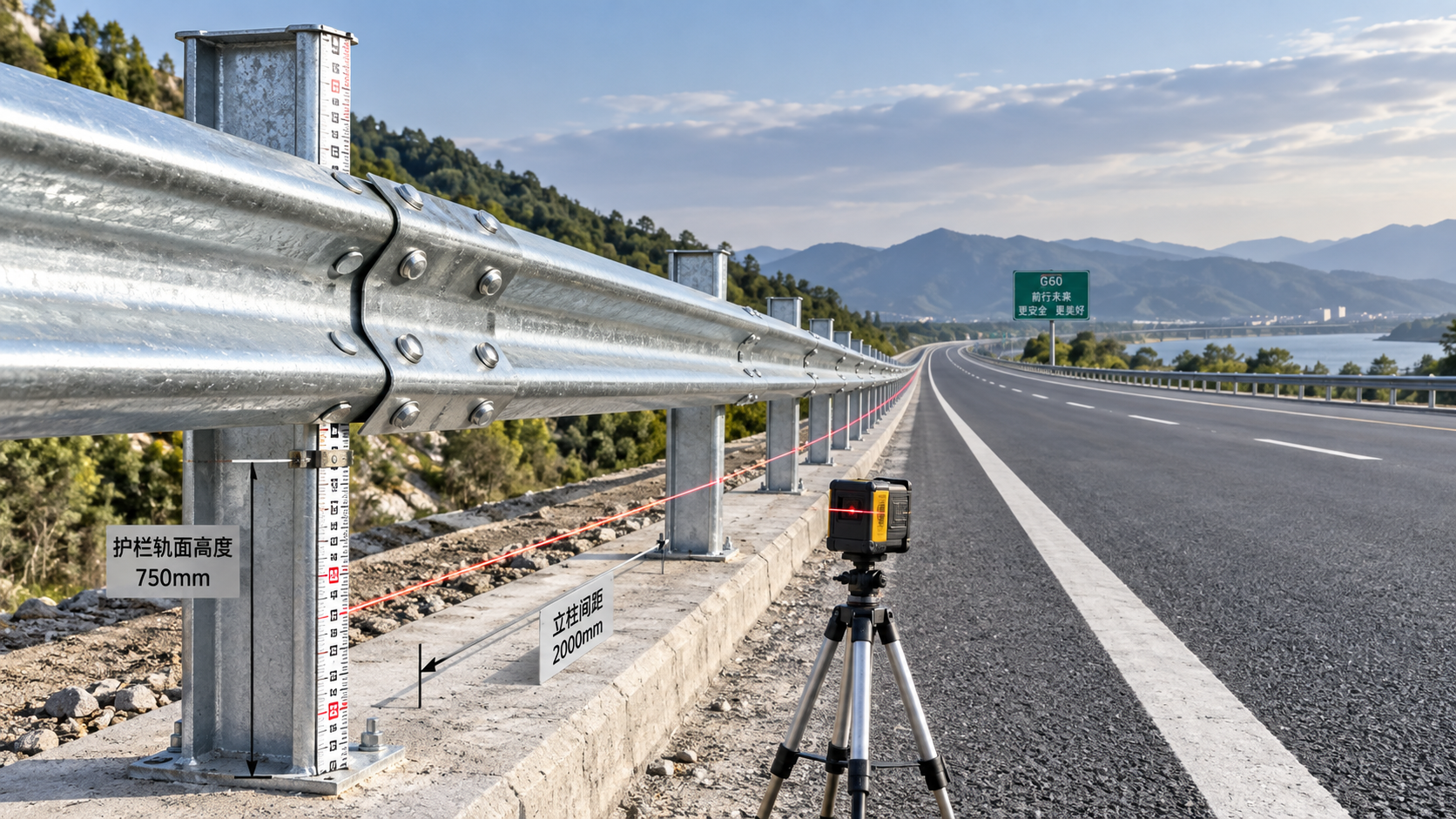 Cómo inspeccionar la alineación de la barrera de seguridad con postes Z después de la instalación Cómo inspeccionar la alineación de la barrera de seguridad con postes Z después de la instalación