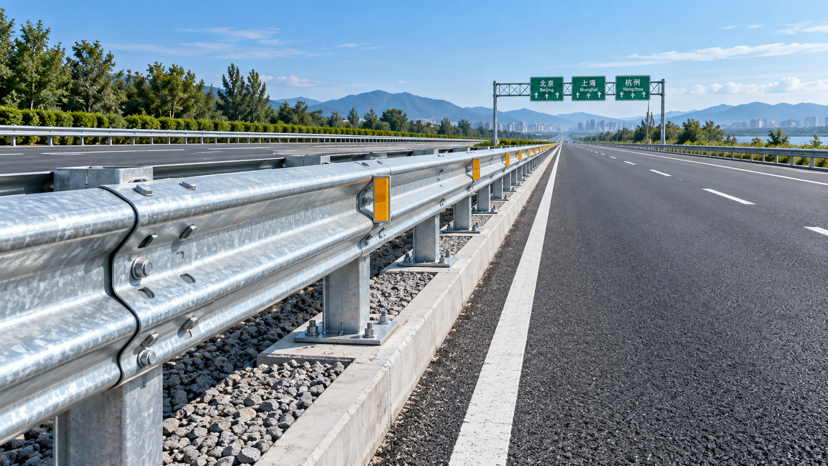 ¿Es adecuada la barrera de seguridad con postes Z para aplicaciones en medianas de autopistas divididas?