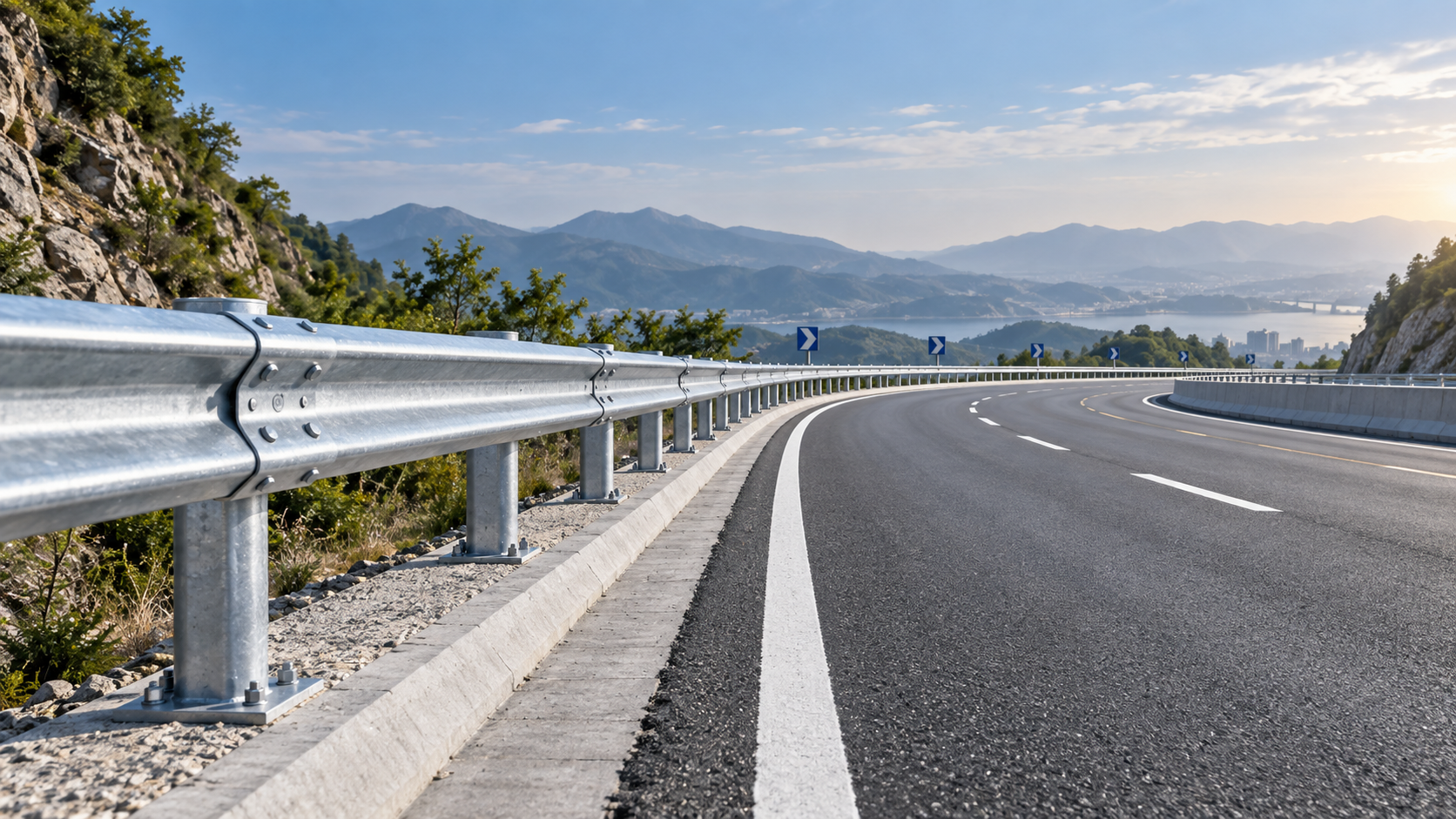¿Puede la barrera de seguridad de perfil W seguir una curva horizontal cerrada?