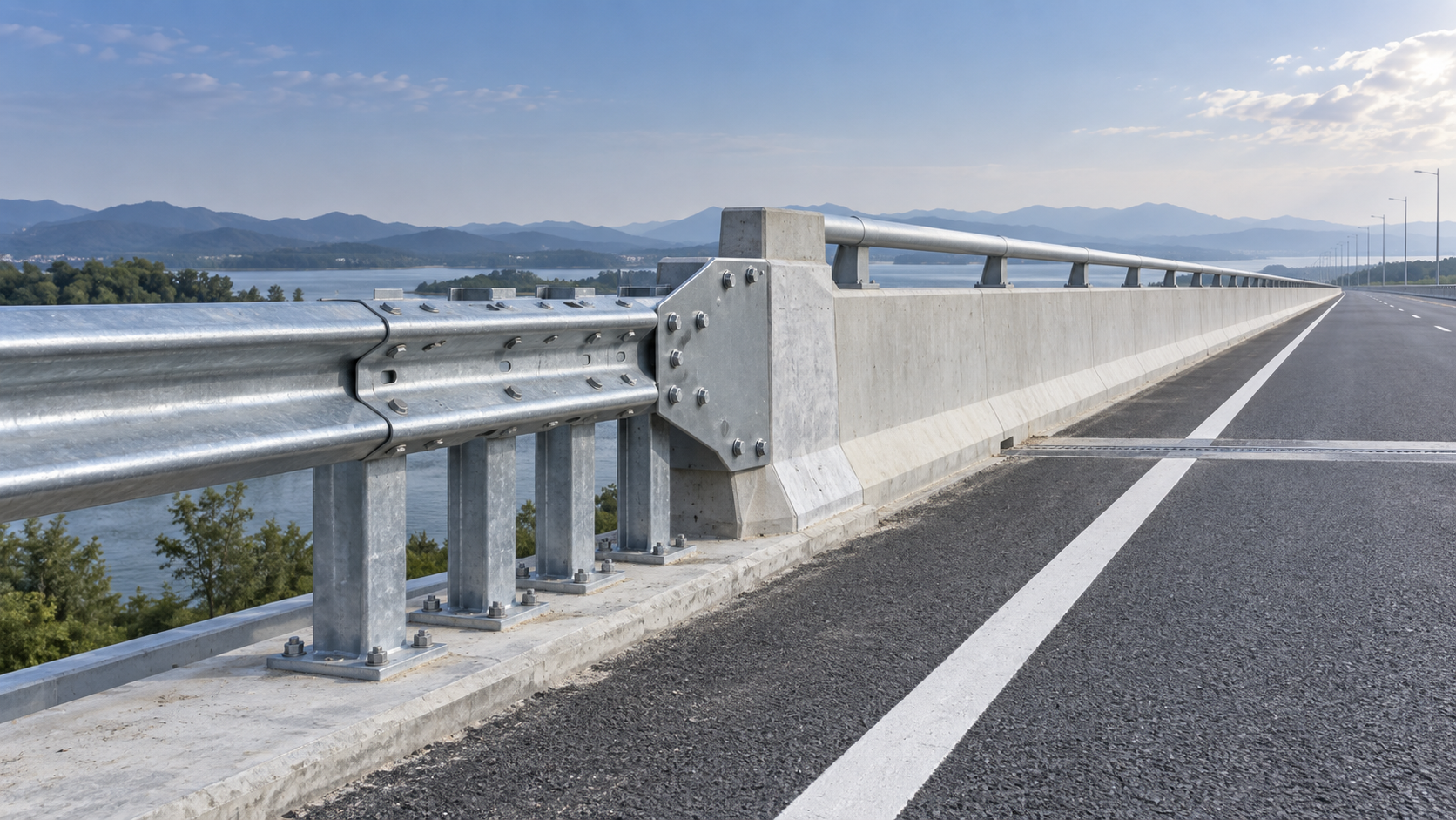 Cuándo una barrera de seguridad de viga W necesita una transición a una barrera de puente Cuándo una barrera de seguridad de viga W necesita una transición a una barrera de puente