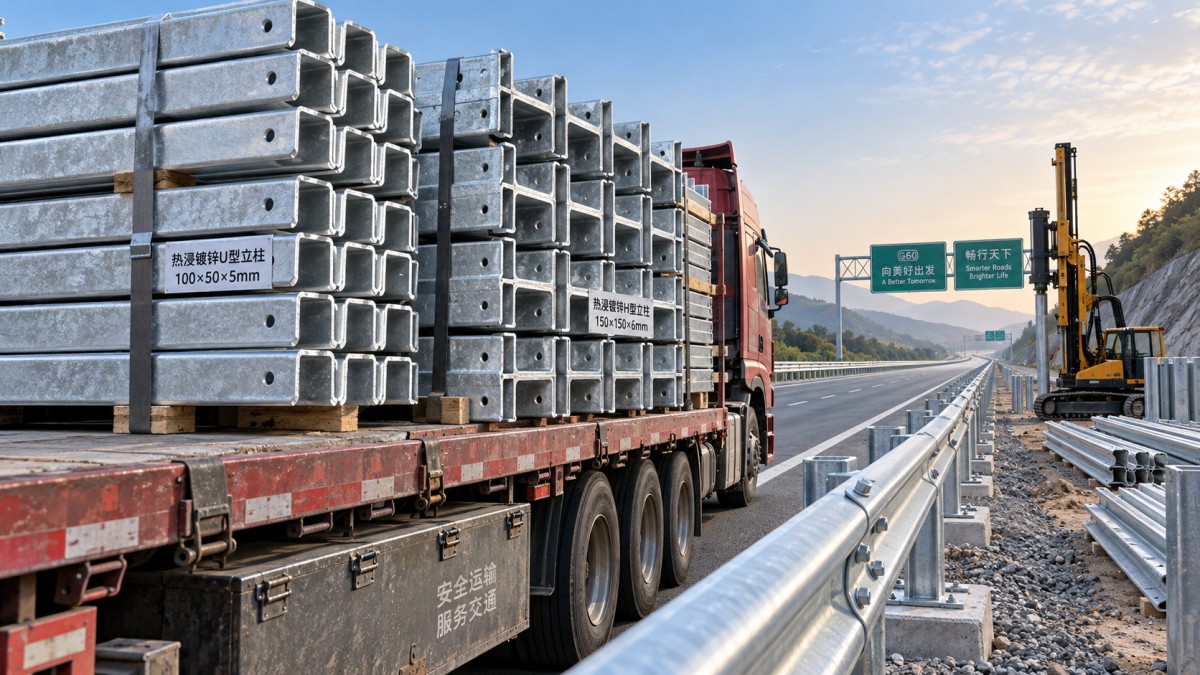 Peso del poste de la barrera de seguridad: por qué afecta a la manipulación, los costes de transporte y la instalación