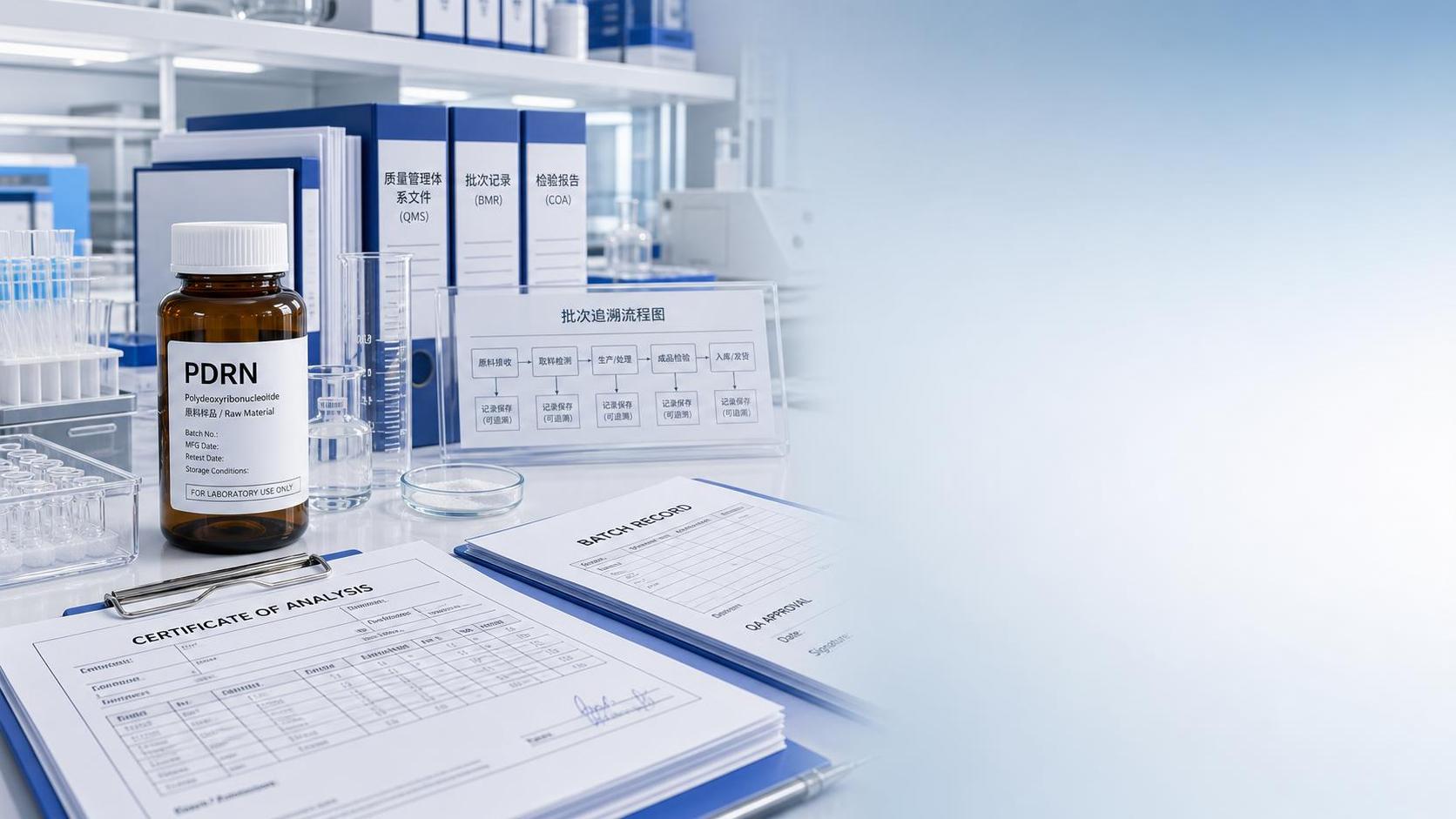 Como comparar fabricantes de PDRN além do preço e do prazo de entrega