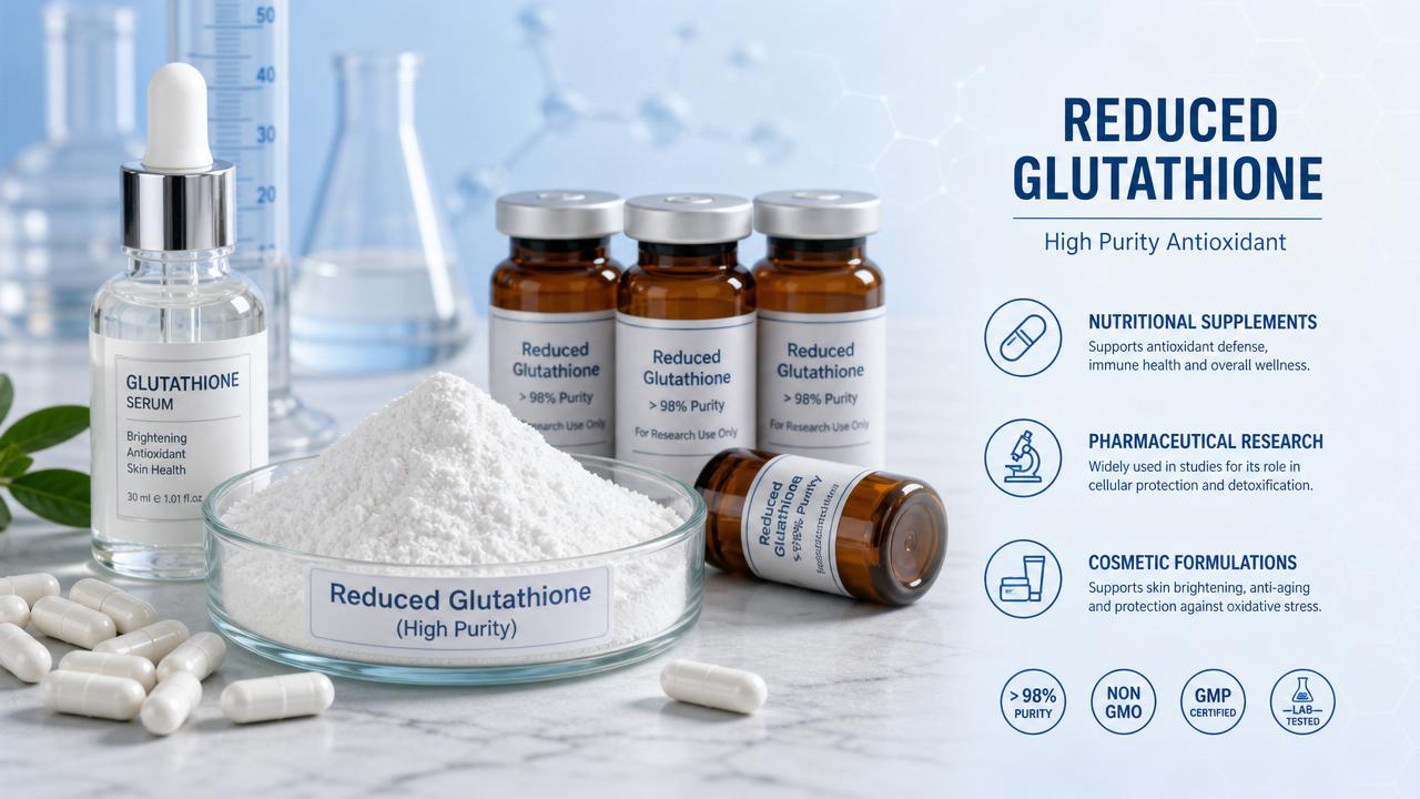 Polvo de glutatión reducido: principales usos, beneficios y consideraciones de formulación