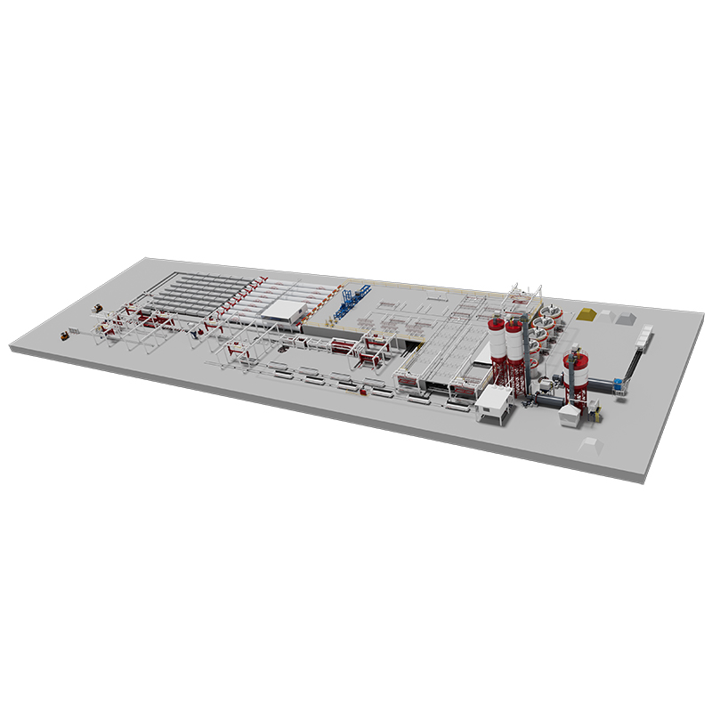 Aerated concrete panel production line