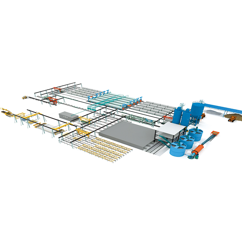 Aerated concrete block production line