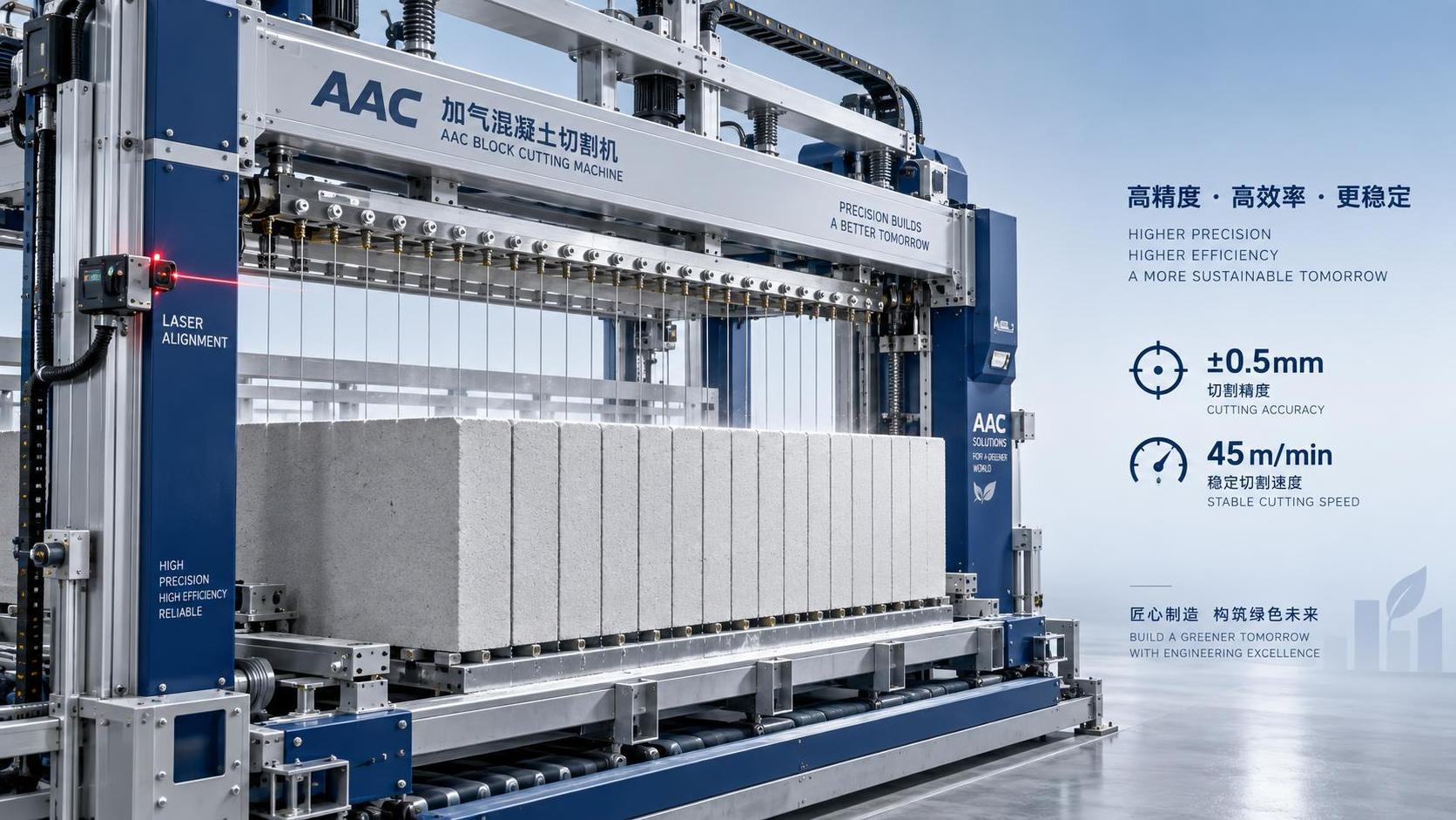 What precision and cutting speed specs do top-tier AAC cutting machines deliver in high-volume plants? What precision and cutting speed specs do top-tier AAC cutting machines deliver in high-volume plants?